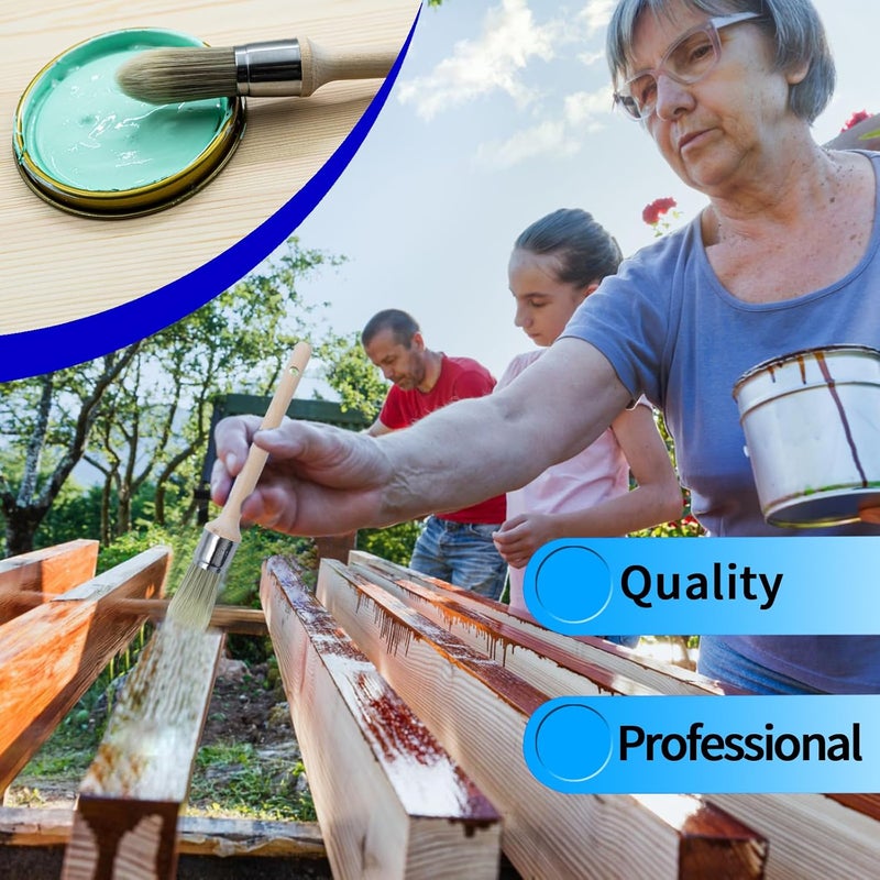 Wesquer 3Pack Small Paint Brushes - Trim Paint Brush Edge Painting Tool for Detail Areas and Small Repairs - Ideal for Art, Sash, Baseboards, and House Wall Corners with 0.6” 0.7” 0.8” - Image 5